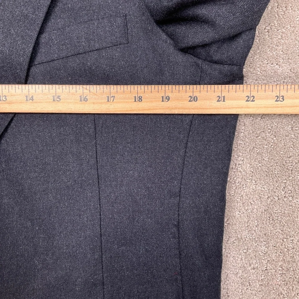 Hart Schaffner Marx Walkers Suit Mens 43R Charcoal‎ Gray 2-Piece Virgin Wool